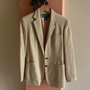 Ralph Lauren camel hair blazer coat 4P EUC tan